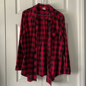Plaid Button-Up Top
